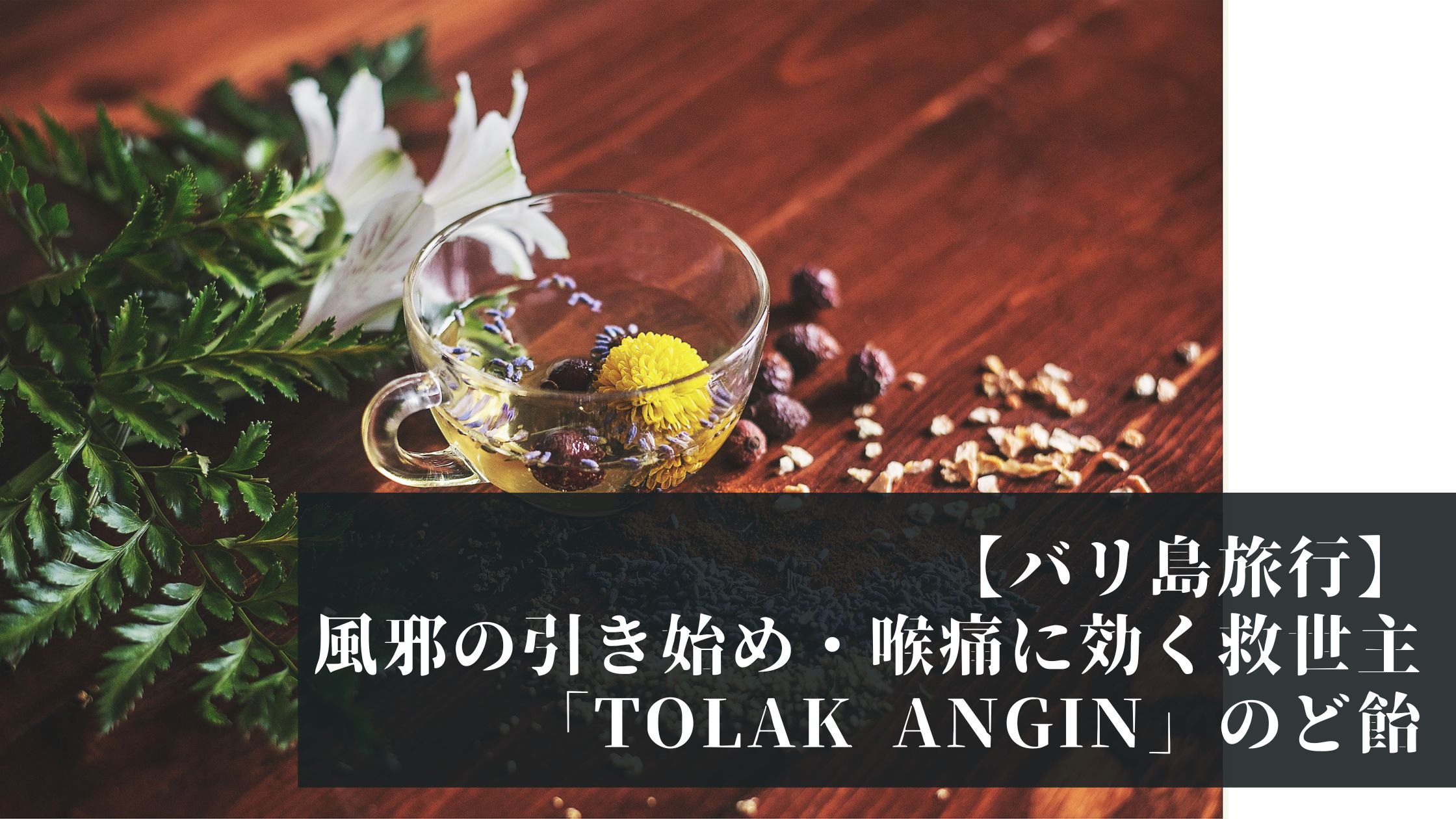 【バリ島旅行】風邪の引き始め・喉痛に効く救世主「TOLAK ANGIN」のど飴